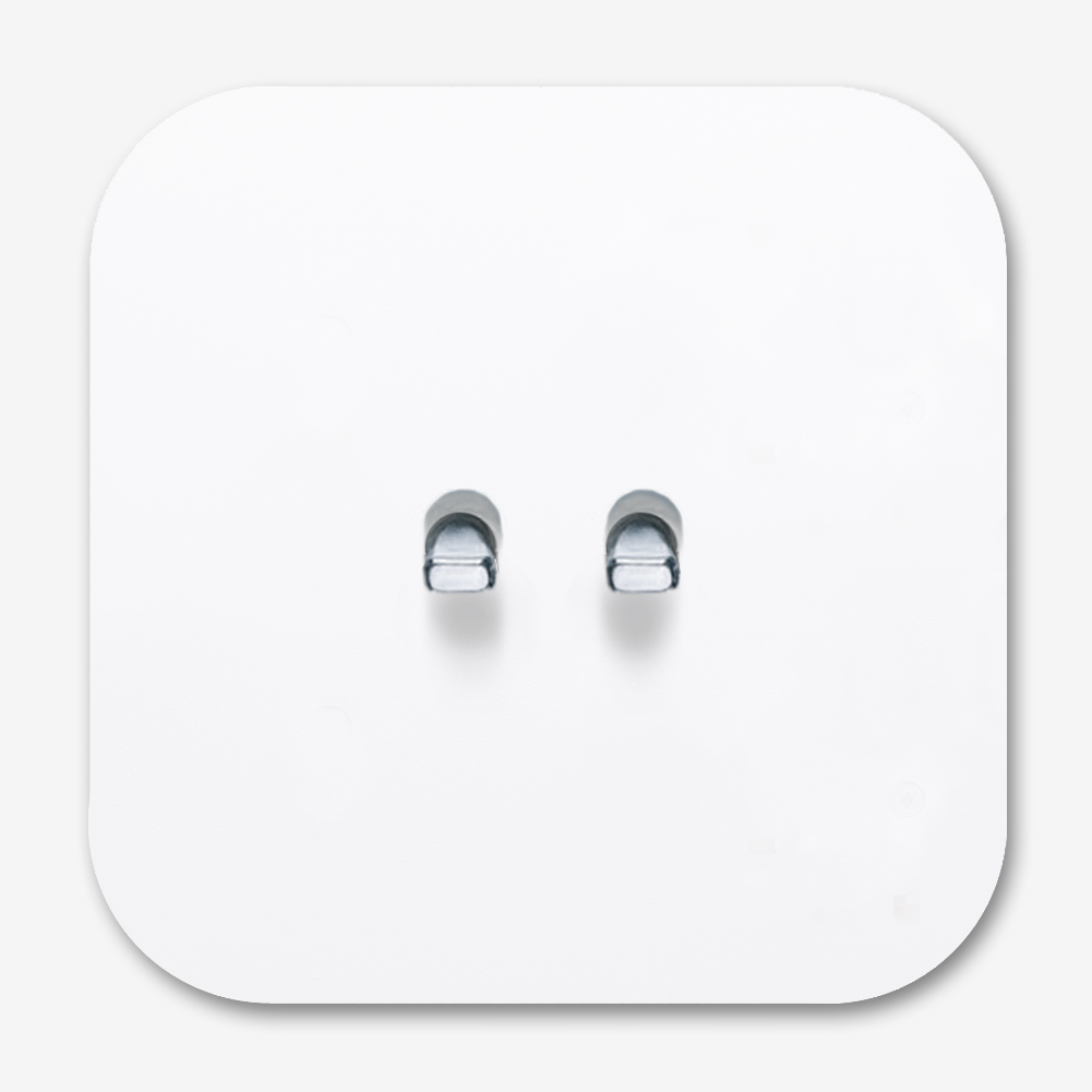 30.10.01.032c.cube- Vectis Round series 2-fach Weiss Metall